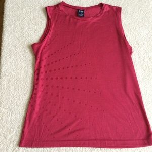 NWT Vintage Y2K Gap Laser Cut Circle Detail Tank Top Pink - Sz Small